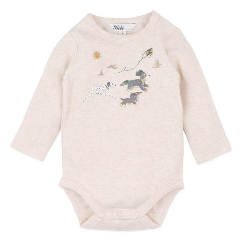 B&eacute;b&eacute; Otto Dogs Organic Ls Bodysuit